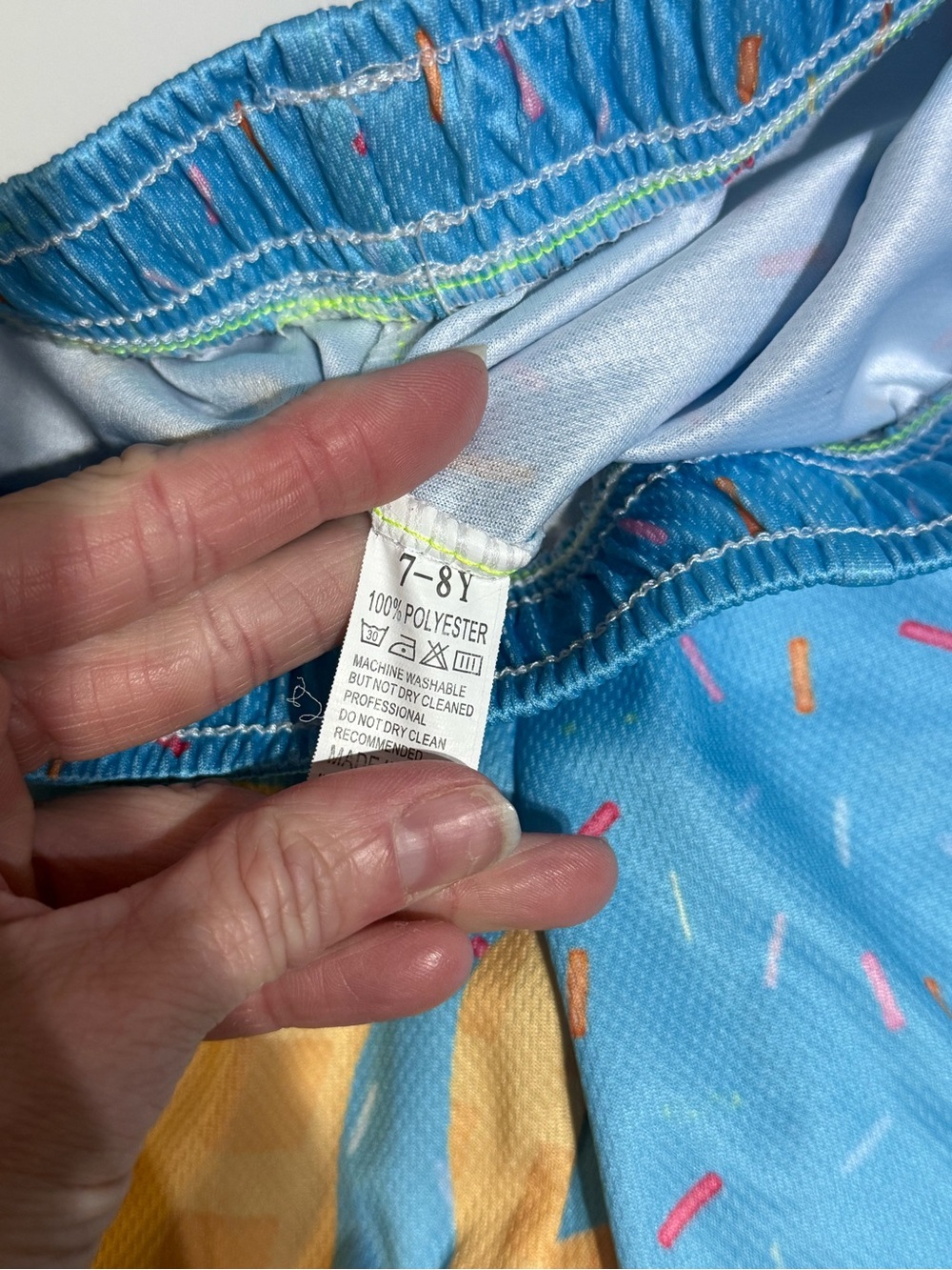 Bsbl Lifestyle INSPIRED Blue Ice Cream Drip Print Shorts - Picture 3 of 4
